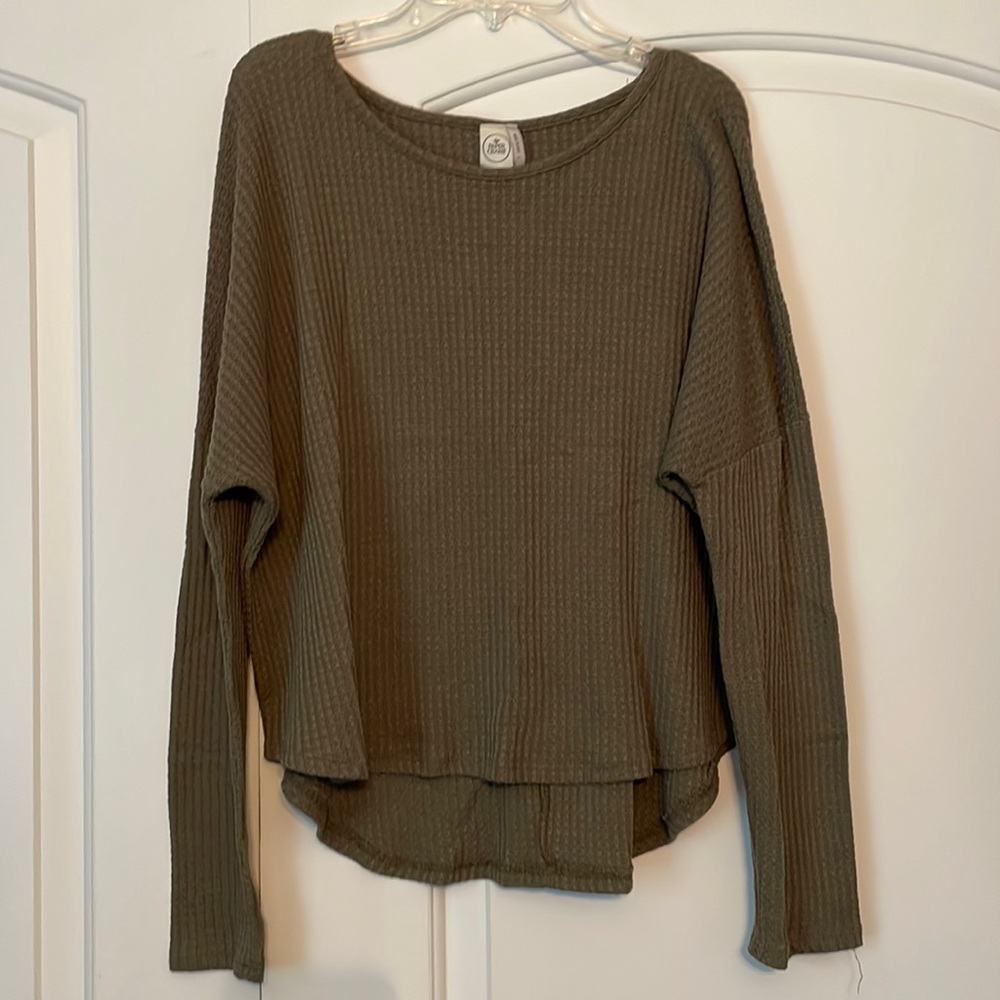 Green flowy shirt